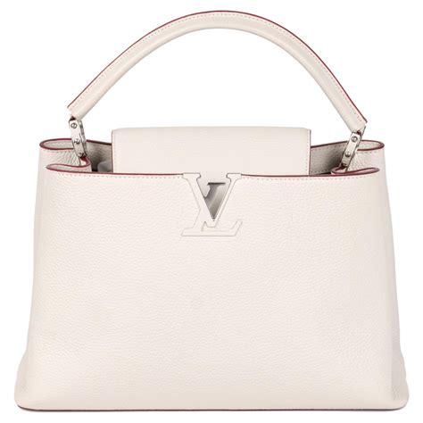 white lv capucine|louis vuitton capucines crossbody.